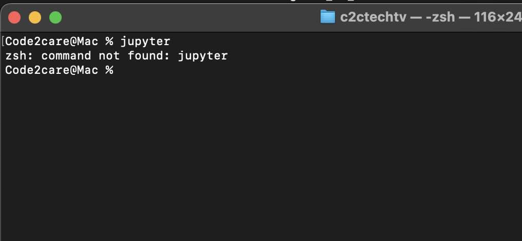 Fix -zsh- command not found- jupyter